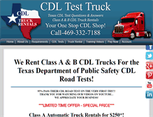 Tablet Screenshot of cdltesttruck.com